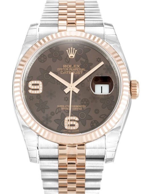 Rolex Datejust 36mm Chocolate Floral Dial 116231