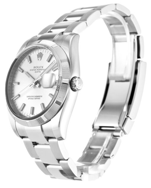 Rolex Oyster Perpetual Date 34mm Silver Dial 115210 - Image 2