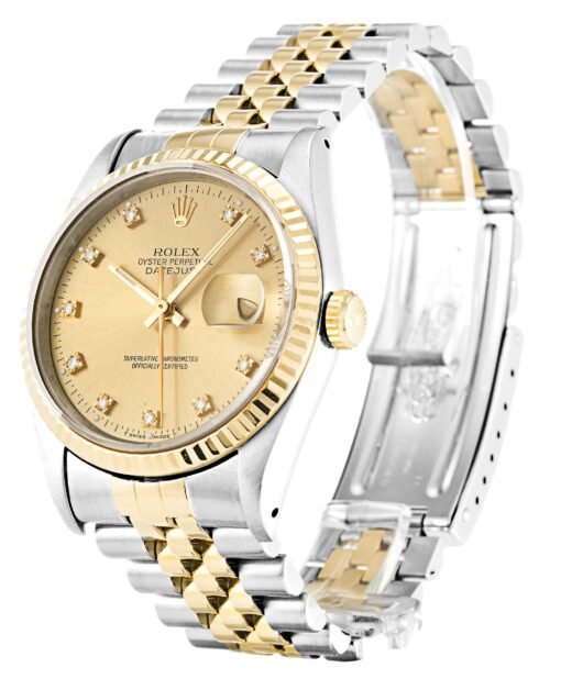 Rolex Datejust 36mm Champagne Diamonds Dial 16233 - Image 2