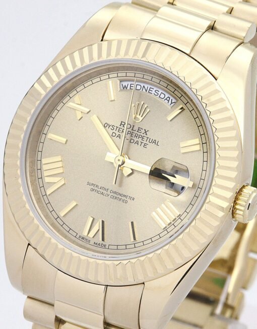 Rolex Day-Date II 41mm Gold Dial 218238 - Image 3