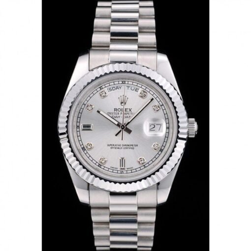 Superclone Rolex Day-Date 41mm Silver Dial 41995 - Image 2