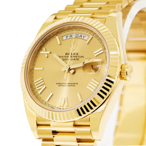 Superclone Rolex Day-Date 40 mm Roman Champagne Dial 228238 - Image 2