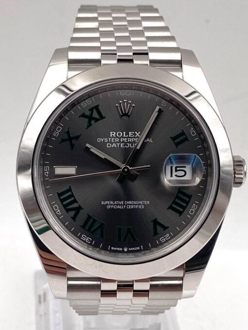 Superclone Rolex Datejust 41mm Rhodium Dial 126300 “Wimbledon” Jubilee - Image 2