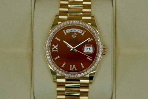 Superclone Rolex Day-Date 36 mm Carnelian Dial 128348RBR - Image 5