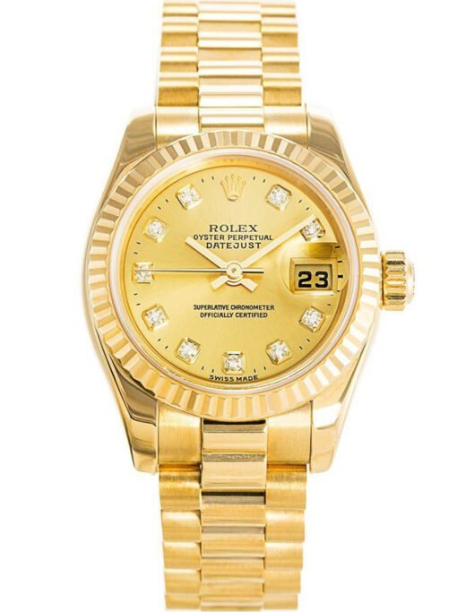 Rolex Datejust 26mm Gold Dial 179178