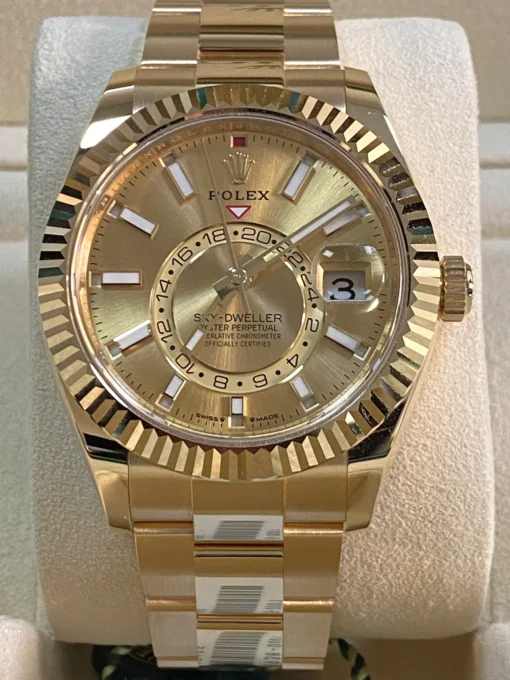 Superclone Rolex Sky-Dweller 42 mm Champagne Dial 336938 - Image 2