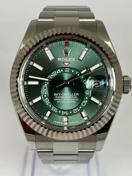 Superclone Rolex Sky-Dweller 42 mm Mint green Dial 336934 Oyster - Image 2