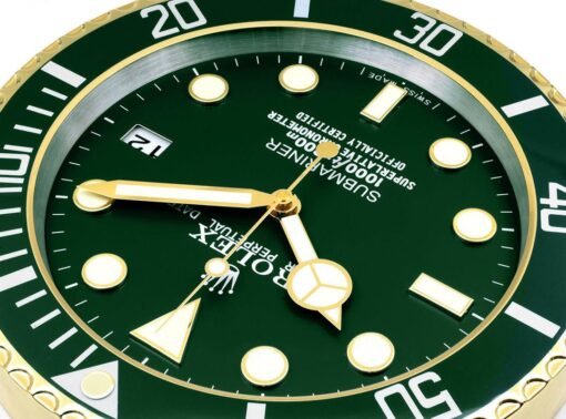 ROLEX WALL CLOCK – SUBMARINER GREEN GOLD - Image 3
