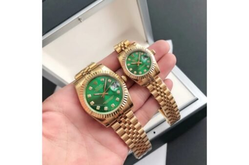 Rolex Datejust 36/28mm RG/RG Jub Green/Dial