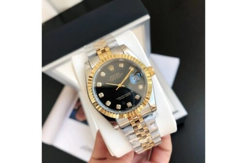 Rolex Datejust 36/28mm RG/SS Jub Black/Dia - Image 2