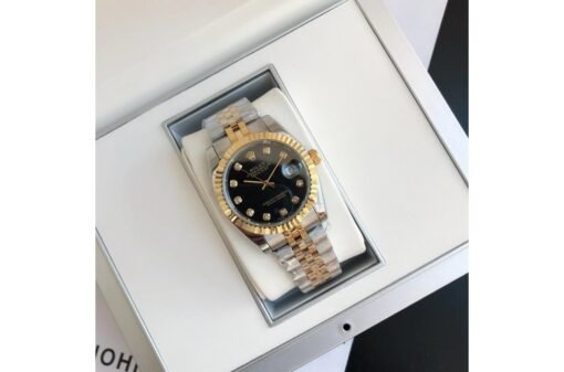 Rolex Datejust 36/28mm RG/SS Jub Black/Dia - Image 3