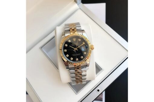 Rolex Datejust 36/28mm RG/SS Jub Black/Dia - Image 4