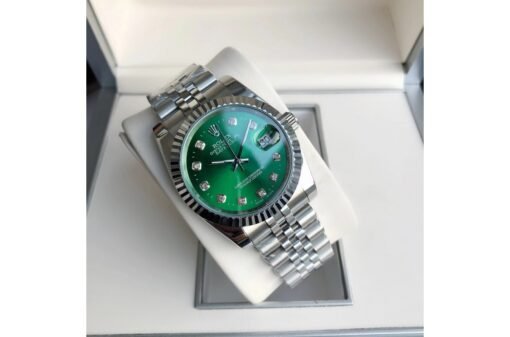 Rolex Datejust 36/28mm SS/SS Jub Green/Dia - Image 4