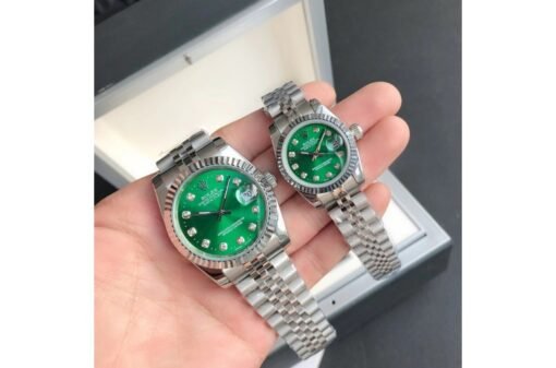 Rolex Datejust 36/28mm SS/SS Jub Green/Dia