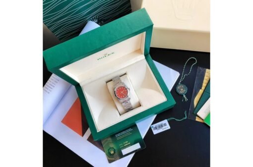 Rolex Oyster Perpetual 31/41mm SS/SS Red/Stk - Image 3