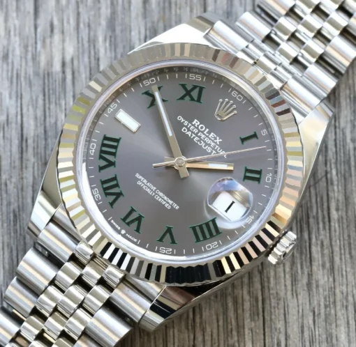 Superclone Rolex Datejust 41mm Rhodium Dial 126334 “Wimbledon” Flutted / Jubilee - Image 2