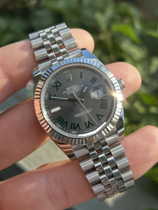 Superclone Rolex Datejust 41mm Rhodium Dial 126334 “Wimbledon” Flutted / Jubilee - Image 9