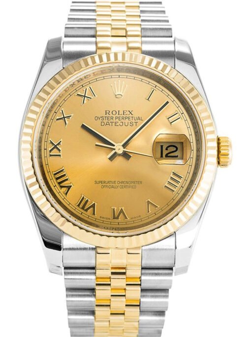 Rolex Datejust 36mm Gold Dial 116233