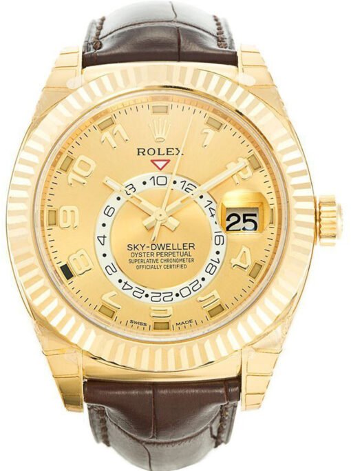 Rolex Sky-Dweller 42mm Gold Dial 326138