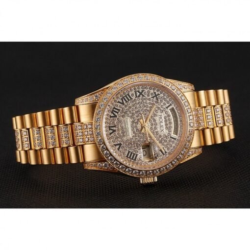 Superclone Rolex Day-Date 37mm Gold Dial 1453956 - Image 4