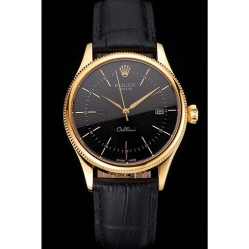 Superclone Rolex Cellini 38mm Black Dial REP016807 - Image 2