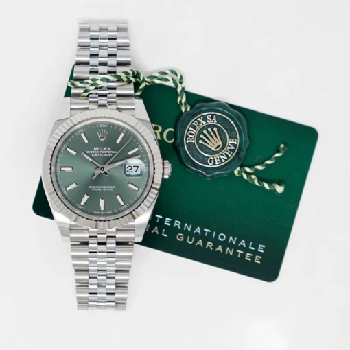 Rolex Datejust 41mm Green Dial 126334 Jubilee - Image 8