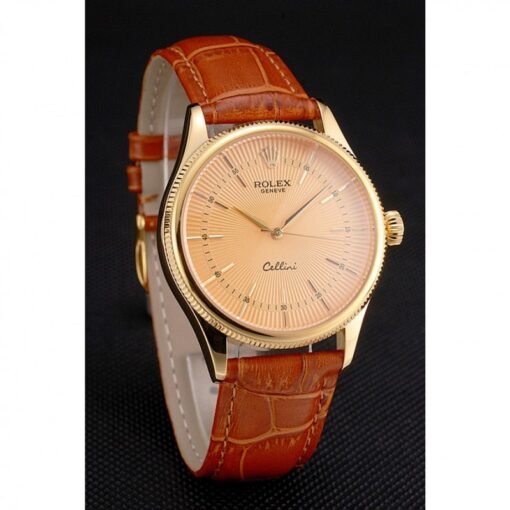 Superclone Rolex Cellini 38mm Gold Dial REP016808 - Image 3